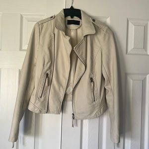 Ivory Leather Jacket